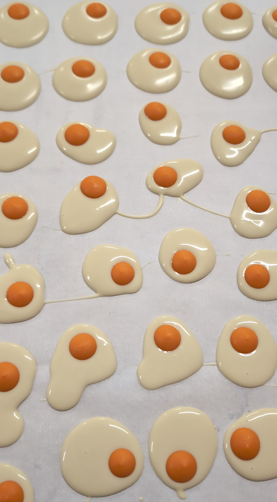 Sunny Side Up White Chocolate Eggs