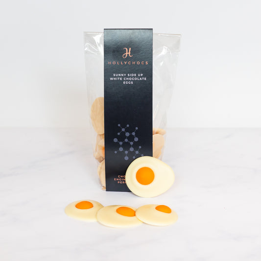 Sunny Side Up White Chocolate Eggs